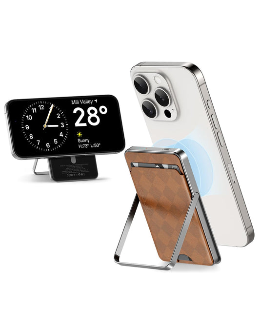 Kuulaa Power Bank Magnético 10000mAh, Batería Portátil Ultra Delgada 0.41 Pulgadas, Carga Rápida PD20W USB-C, Soporte Plegable con Ranura para Tarjetas, Compatible con iPhone 12-16 y Samsung Galaxy