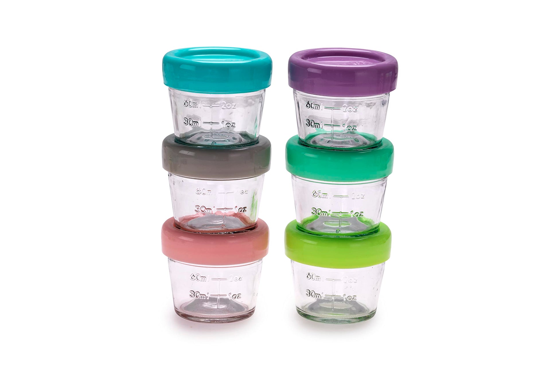 Frascos de vidrio para almacenar alimentos, paquete de 6 (4 oz) con tapas herméticas y a prueba de fugas, sin BPA y ecológicos, aptos para microondas, congelador y lavavajillas, recipientes para