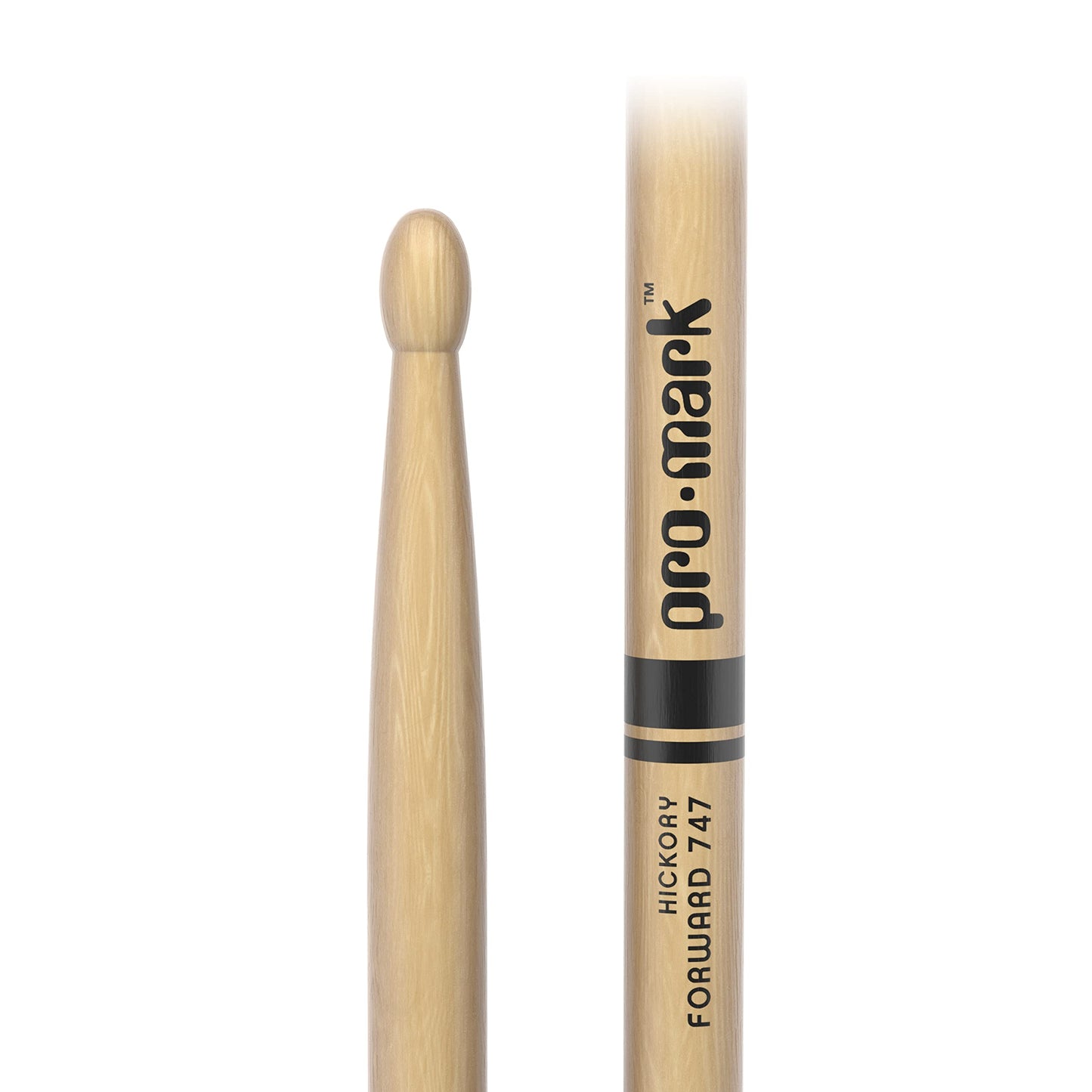 ProMark | Baquetas Classic Forward 747 Hickory, punta de madera ovalada, 1 par