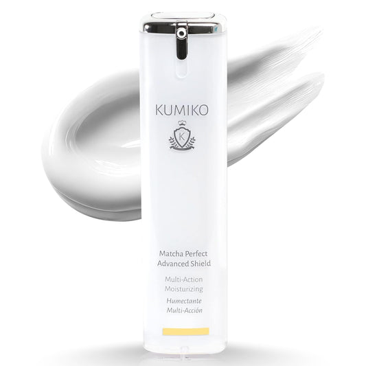 KUMIKO Matcha Perfect Advanced Shield Crema Hidratante Facial Piel Grasa de Acción Múltiple para Todo Tipo de Piel - Suavidad y Juventud - 6.74 oz - Diaria Nutrición y Luminosidad