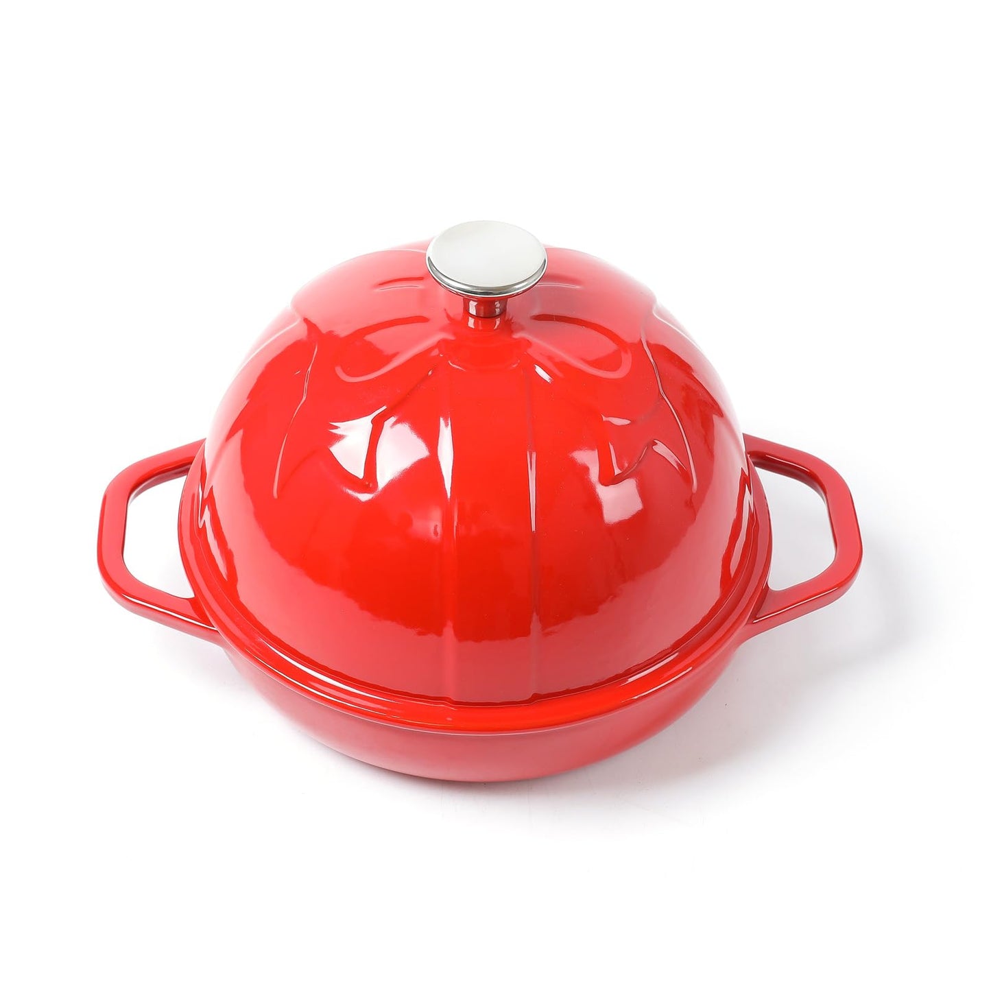 HAWOK - Cloche de pan de hierro fundido, diámetro 7.8 pulgadas, molde para hornear de masa madre presazonado negro