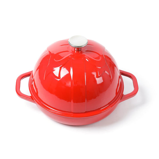 HAWOK - Cloche de pan de hierro fundido, diámetro 7.8 pulgadas, molde para hornear de masa madre presazonado negro