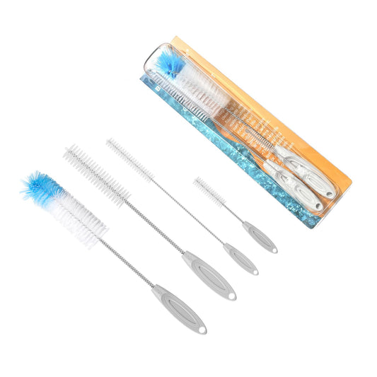 Bloombloomme - Kit de cepillo para polvo de limpieza para fuentes de agua para gatos, kit de limpieza para fuentes de interior y perro, cepillo para polvo de limpieza con 4 cepillos adecuado para la