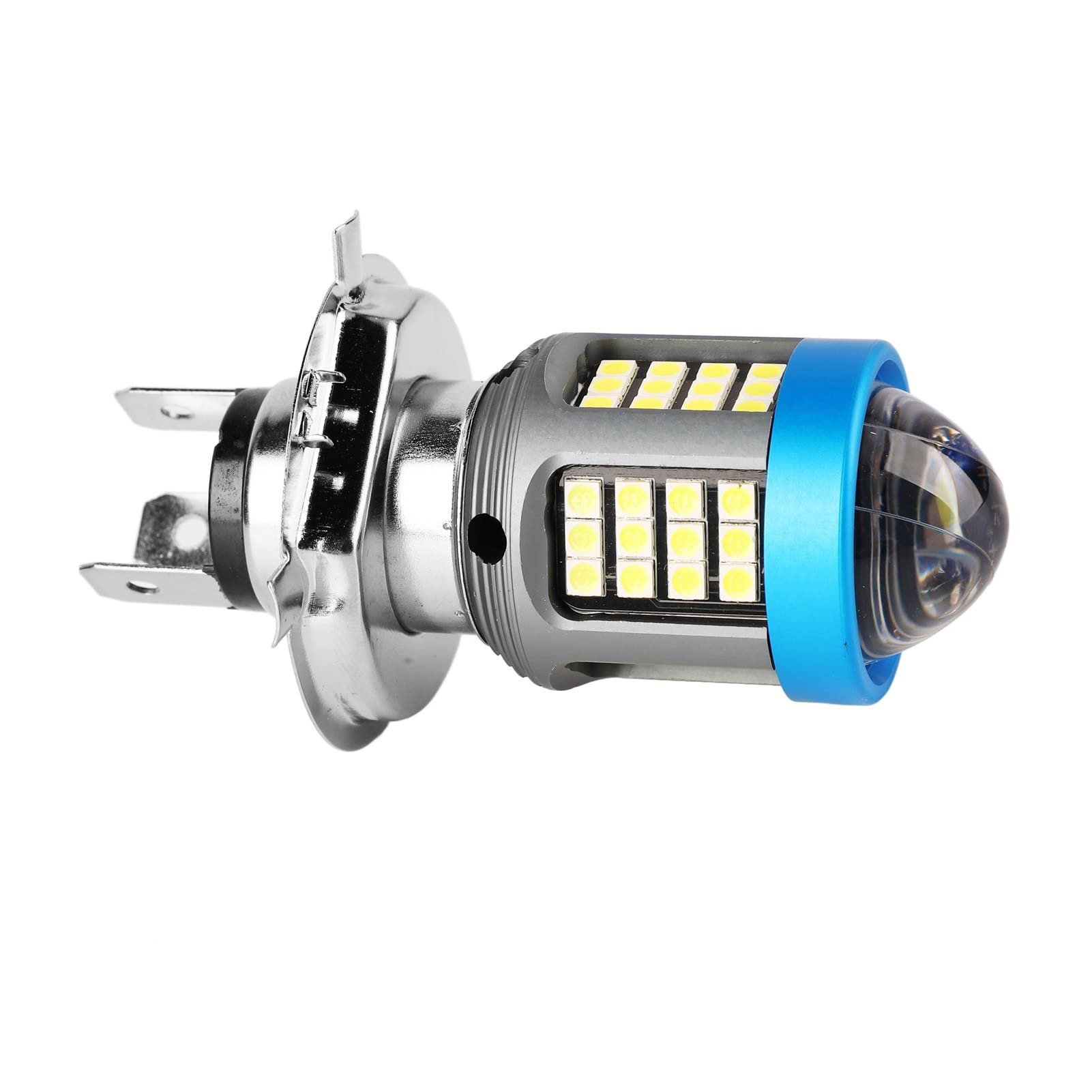 Bombilla LED de Alto Brillo para Faros Delanteros de Motocicleta, Bombillas de Luz Delantera de Motocicleta de Aleación de Aluminio de Visión Amplia, Estilo Fresco, Fuerte (H4)