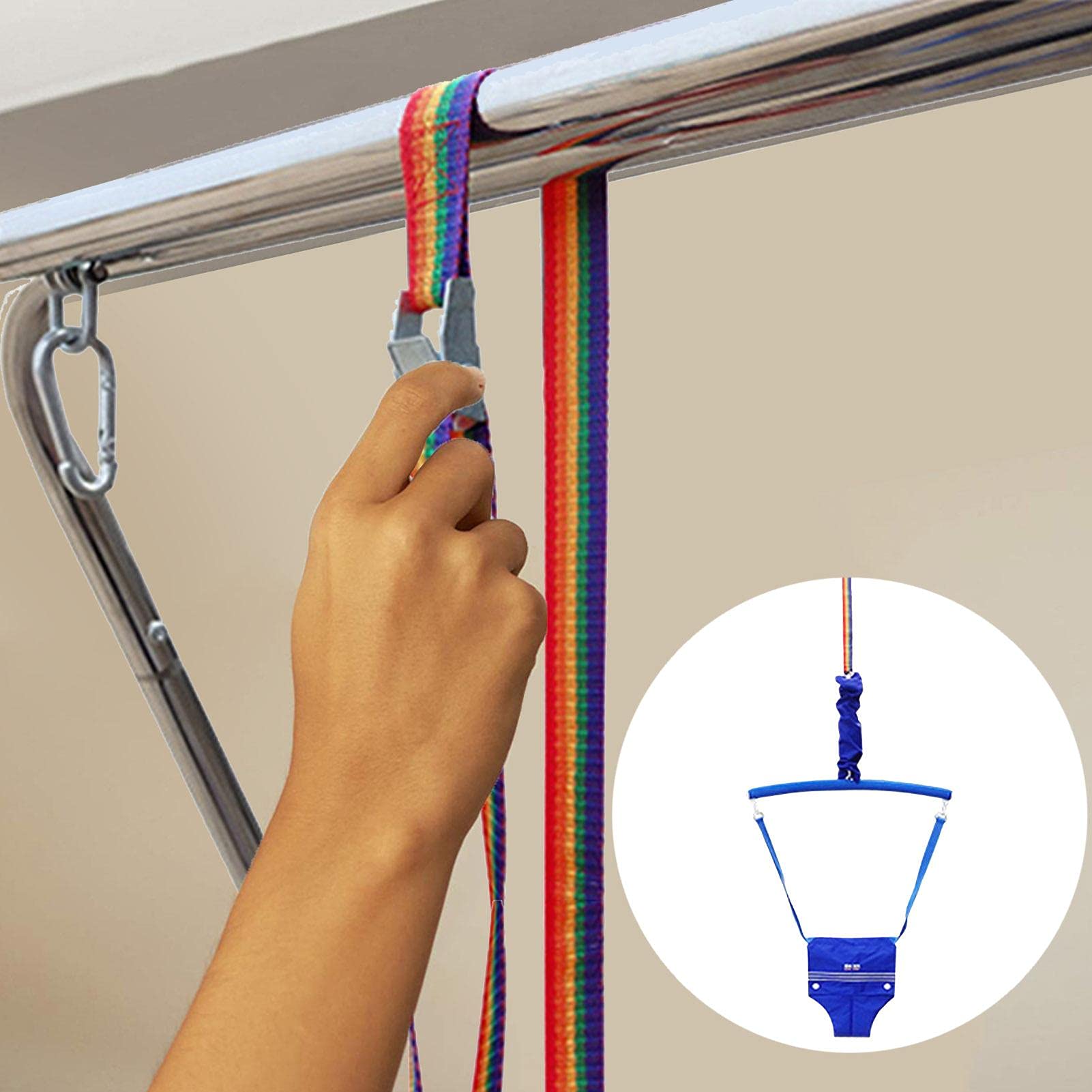 Columpio Xialuo Rojo para Bebé para Puerta y Ejercicio Activo