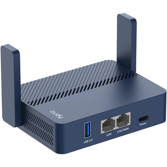 Cudy TR3000 - Enrutador de viaje inalámbrico de 2,5 Gb de tamaño de bolsillo Wi-Fi | OpenVPN, Wireguard, conexión a la página de inicio de sesión Wi-Fi pública y hotel, RV