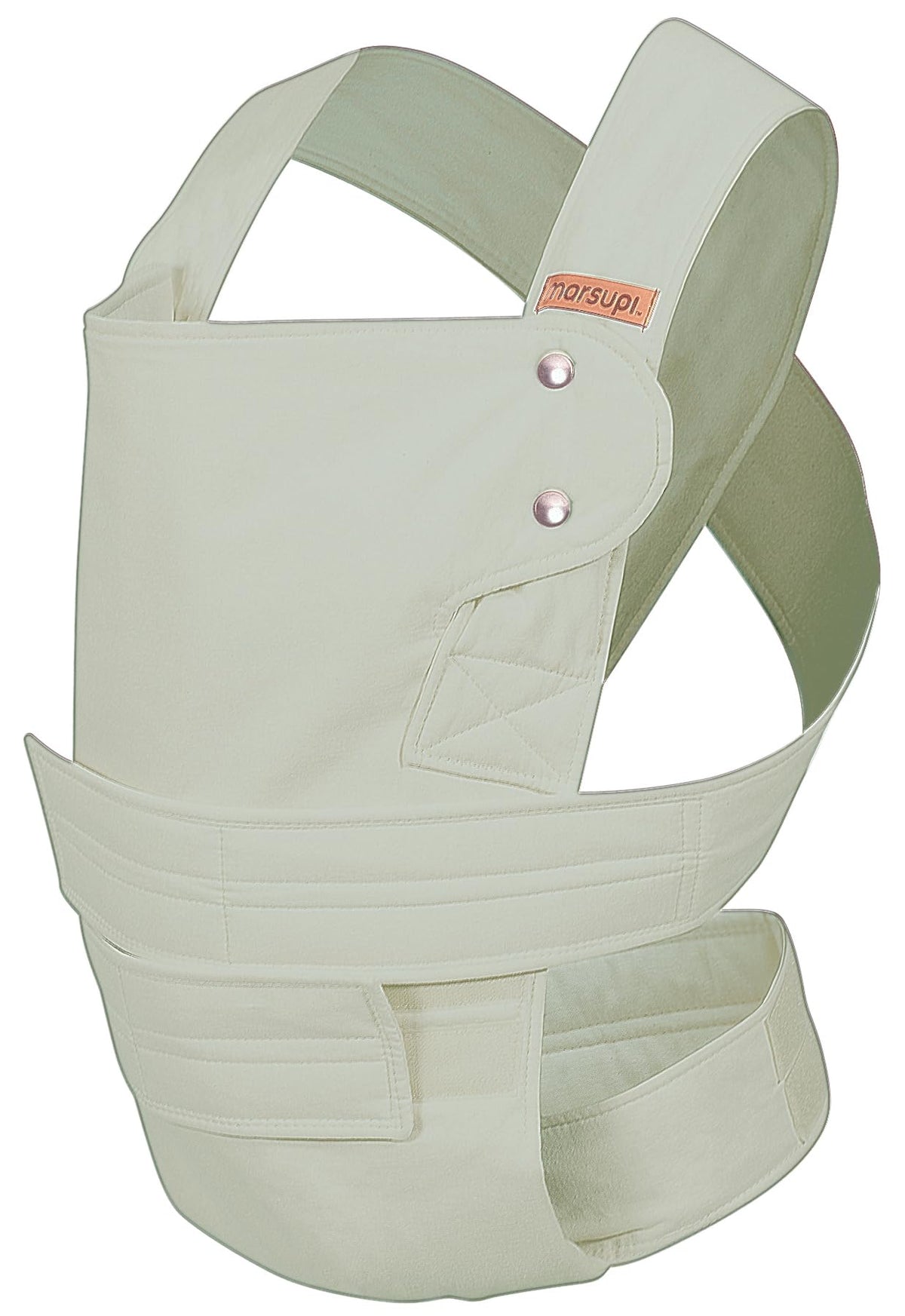 Marsupi Classic, portabebés ajustable con 2 posiciones de transporte (frontal y cadera), cangurera desde recién nacido (3.5-15 kg), algodón orgánico, Berry, Talla: L