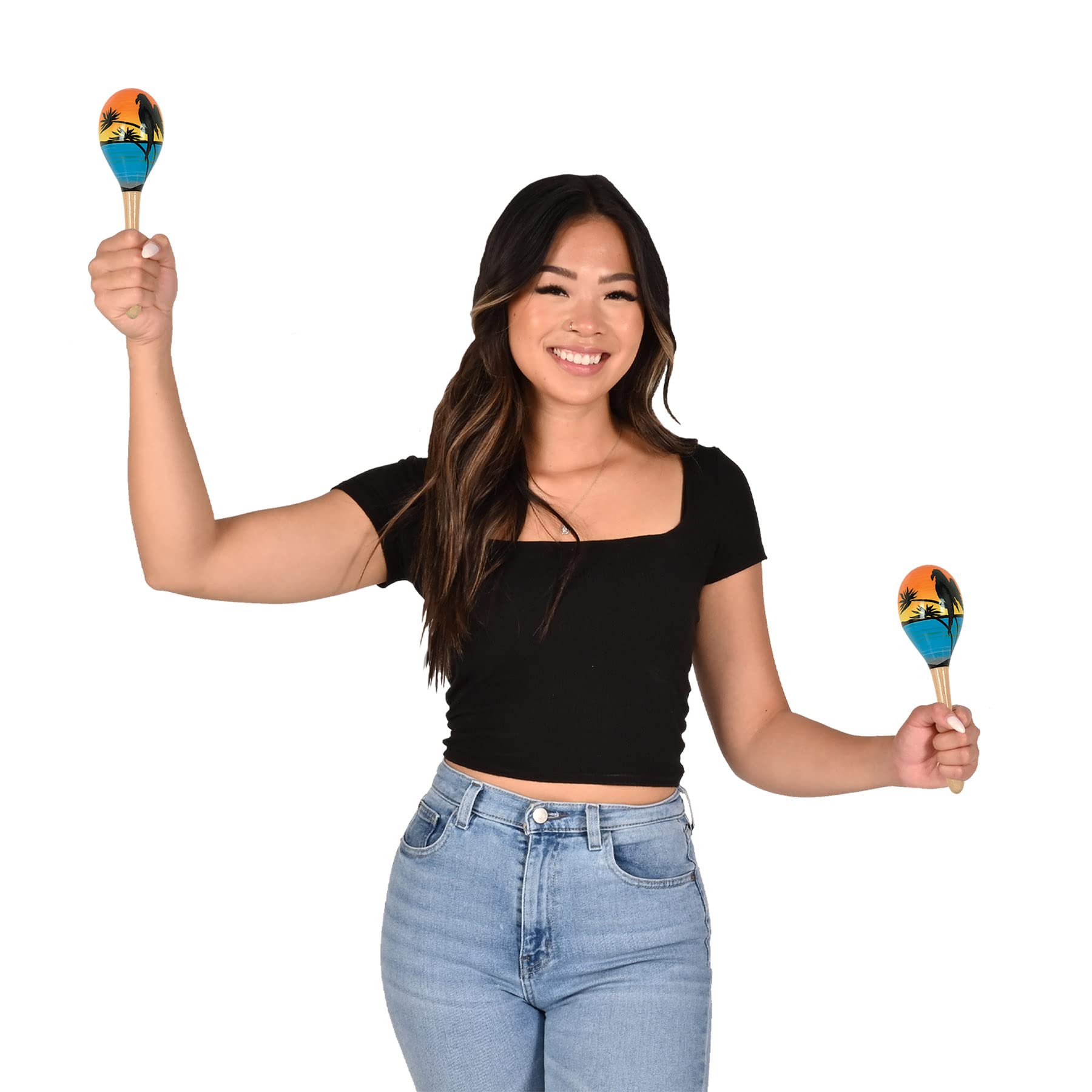 Beistle 60950-8 Tropical Fun Party Maracas, 2 per Package, Multicolored