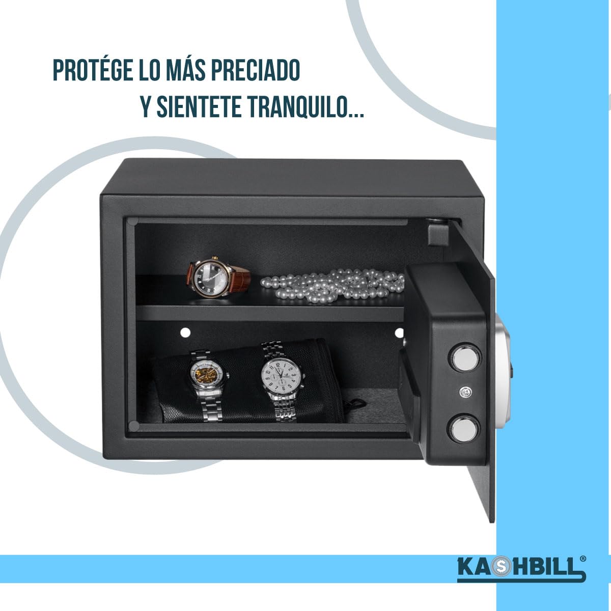Caja Fuerte Digital Mediana Modelo CF02 25x35x25 cm con Cierre Electrónico, Ideal para Hogar y Oficina