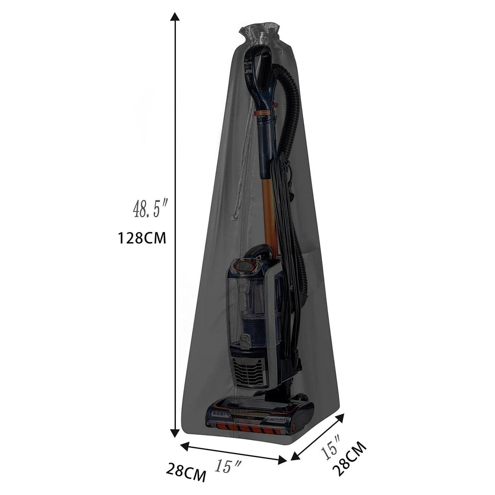 Funda de almacenamiento para aspiradora doméstica – Revestimiento de poliuretano Oxford 420D cubierta protectora para aspiradora vertical, clasificación impermeable, a prueba de polvo, 48.5 x 15 x 15 pulgadas