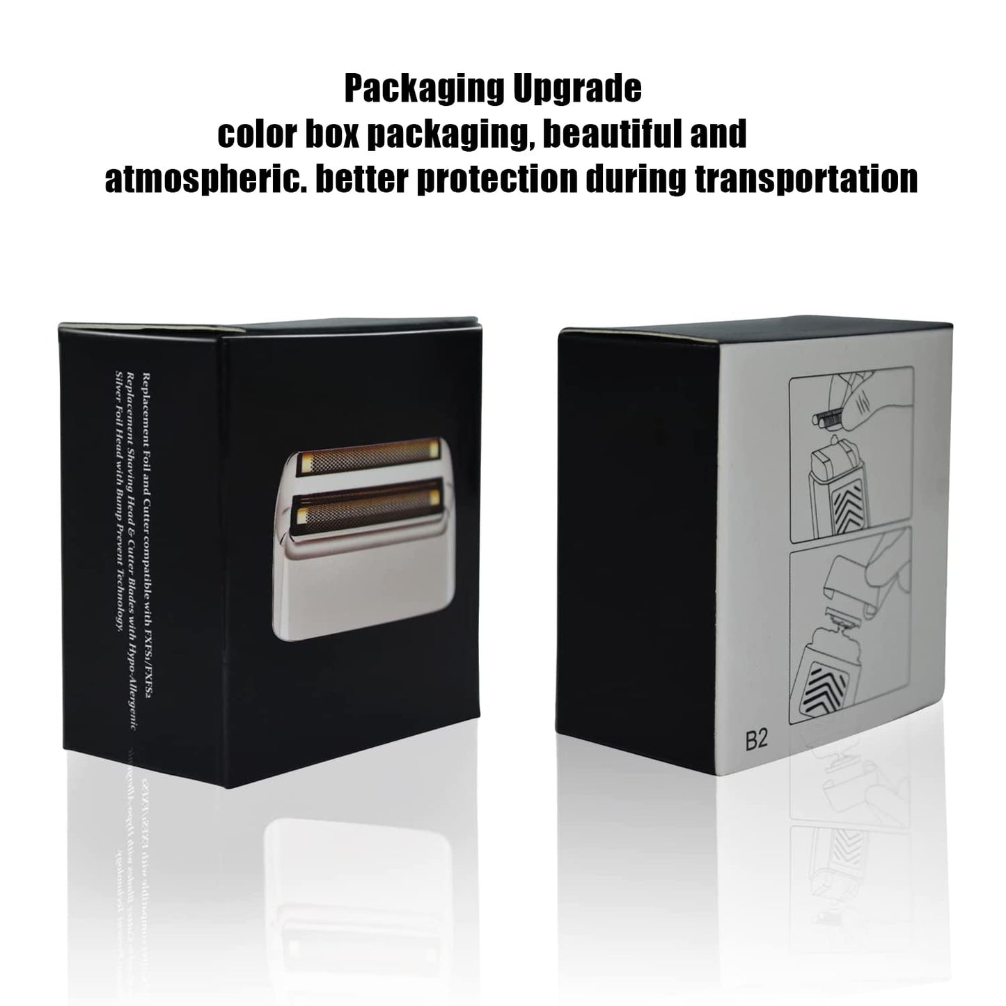 Hoja de repuesto y cortadores de afeitadora compatibles con BaBylissPRO Barberology Double FXFS2 (plata)