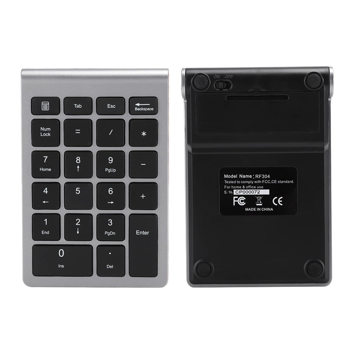 Teclado Numérico Inalámbrico Ergonómico Gris Hierro 22 Teclas para PC iOS OS Laptop