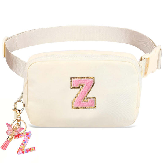 Kejea Riñonera Cruzada para Niñas y Mujeres, 8 a 12 Años, Regalos de Cumpleaños, Paquete de Cintura Pequeña, Beige Sucio