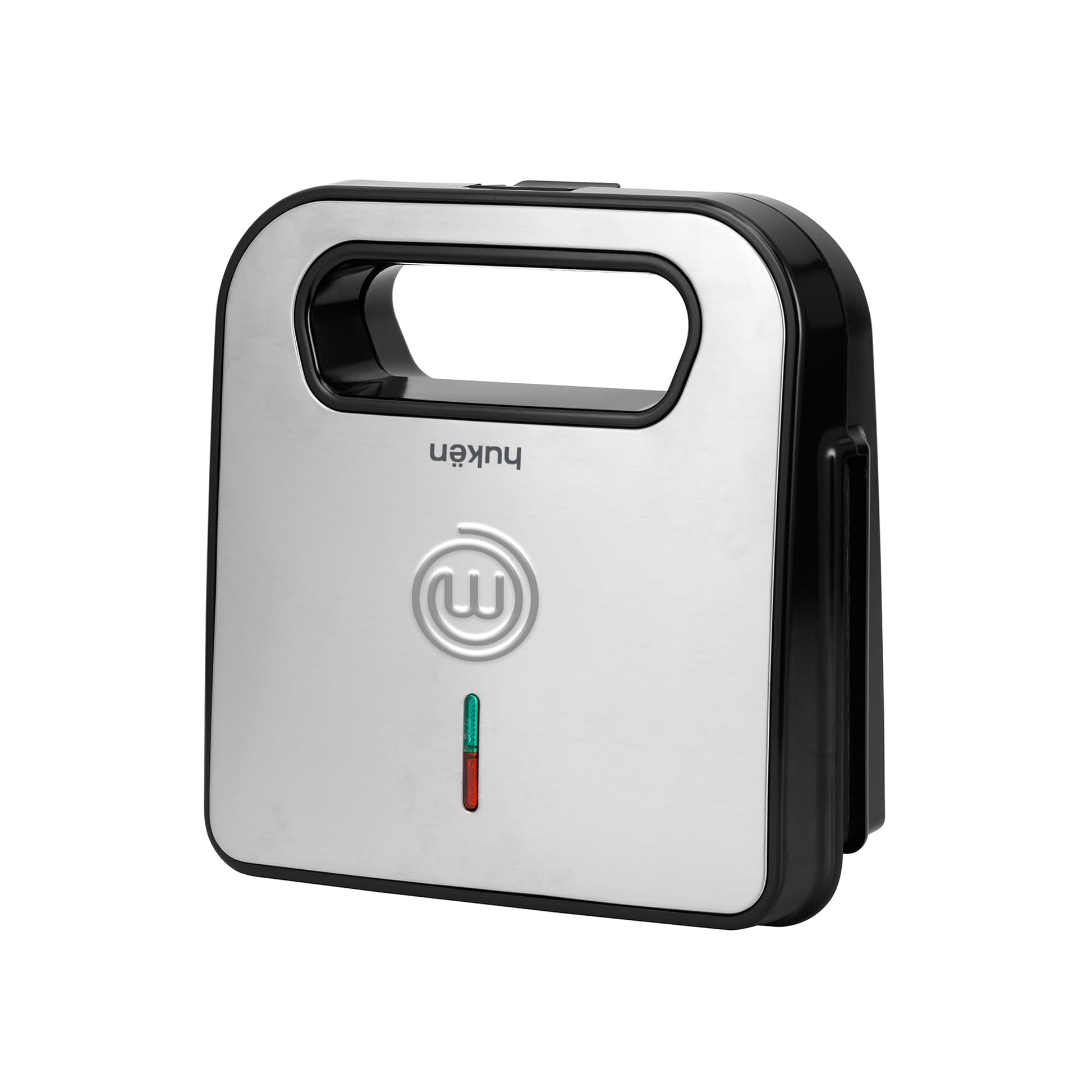 Hukën x MasterChef | Sandwichera Heat+ Premium | Capacidad para 2 Rebanadas | Acero Inoxidable de Alta Calidad | Diseño Elegante y Resistente para Resultados Óptimos