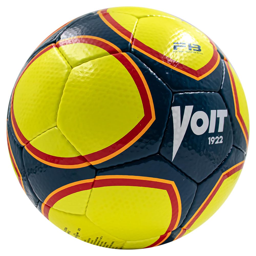 Balón de Fútbol Voit Amarillo Cosido a Mano Futsal No. 4 Peso Muerto