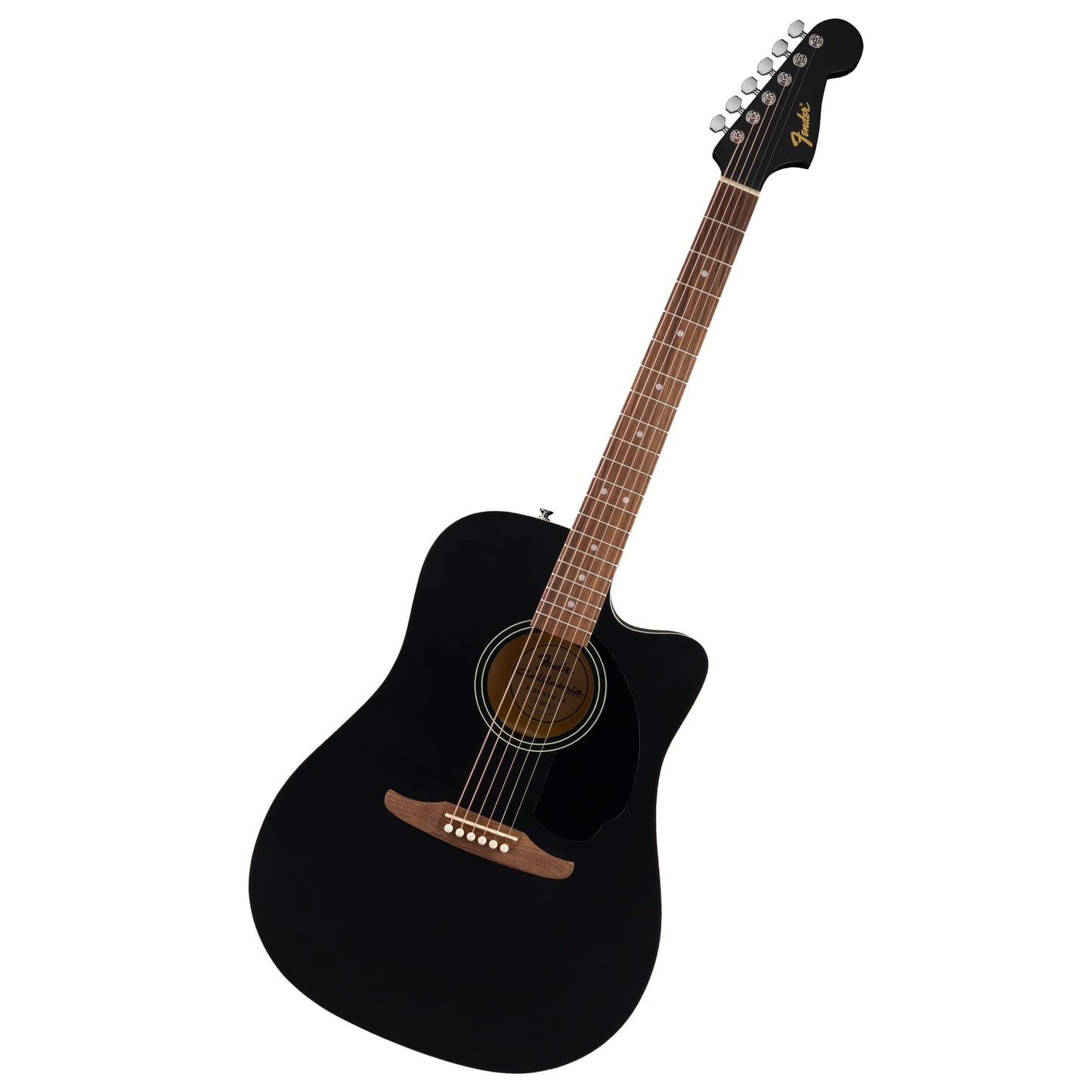 Fender Guitarra Electroacústica California Debut Redondo™ CE, Spruce Top, Black Pickguard, Black