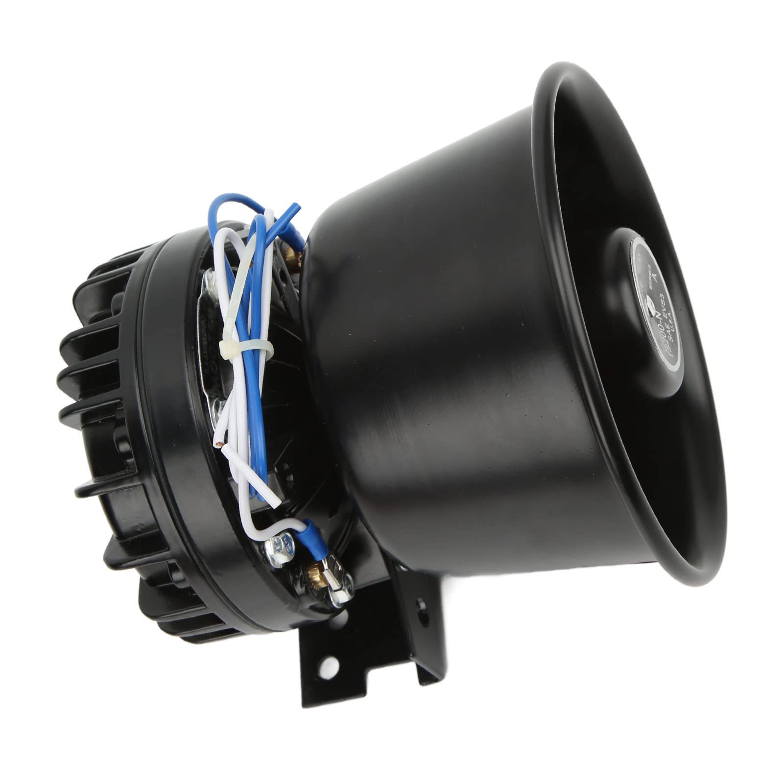 Bocina de Sirena y Alarma de Advertencia Para Coche, Altavoz de Cono Redondo de Metal Negro, Amplificador de Policía de 300 W 130 DB Pa