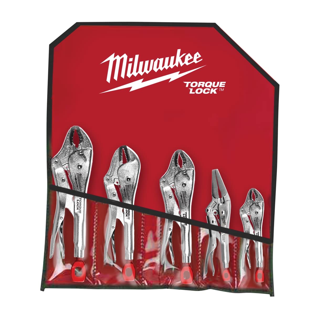 Milwaukee 5-Pc. Juego de alicates de bloqueo de torsión, número de modelo 48-22-3695