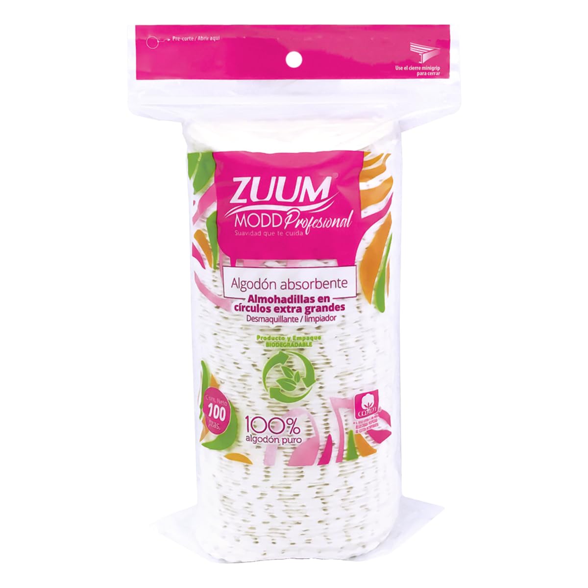 Algodón Profesional Zuum Blanco con 100 Piezas