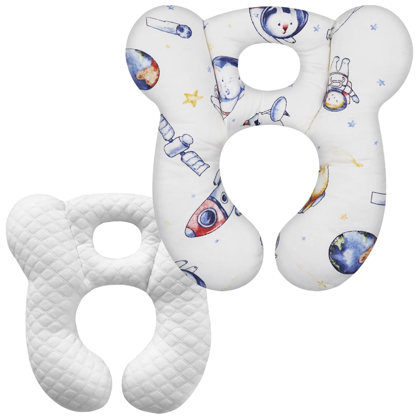 Almohada de viaje para bebé, cojín suave y agradable a la piel para asiento de coche, carriola y carriola (estilo N)