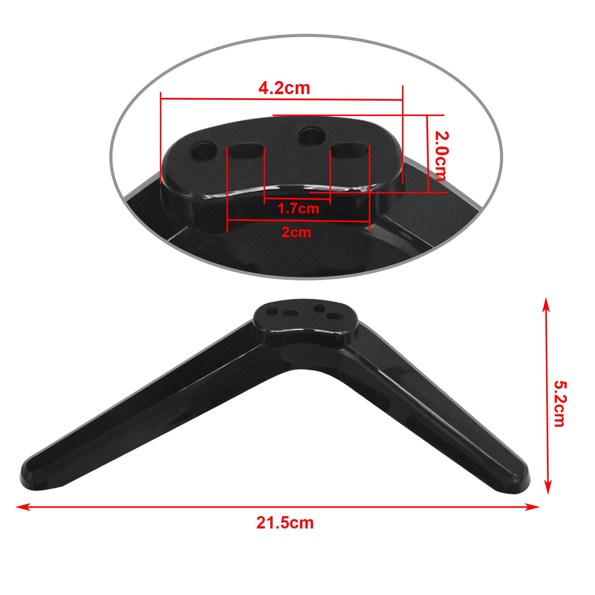 Patas de Televisor Laffoonparts Negras Soporte Universal para Televisores de 32 a 55 Pulgadas