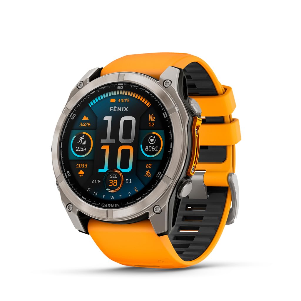 Reloj Garmin Fenix 8 Zafiro Amoled Grafito Naranja 51 mm