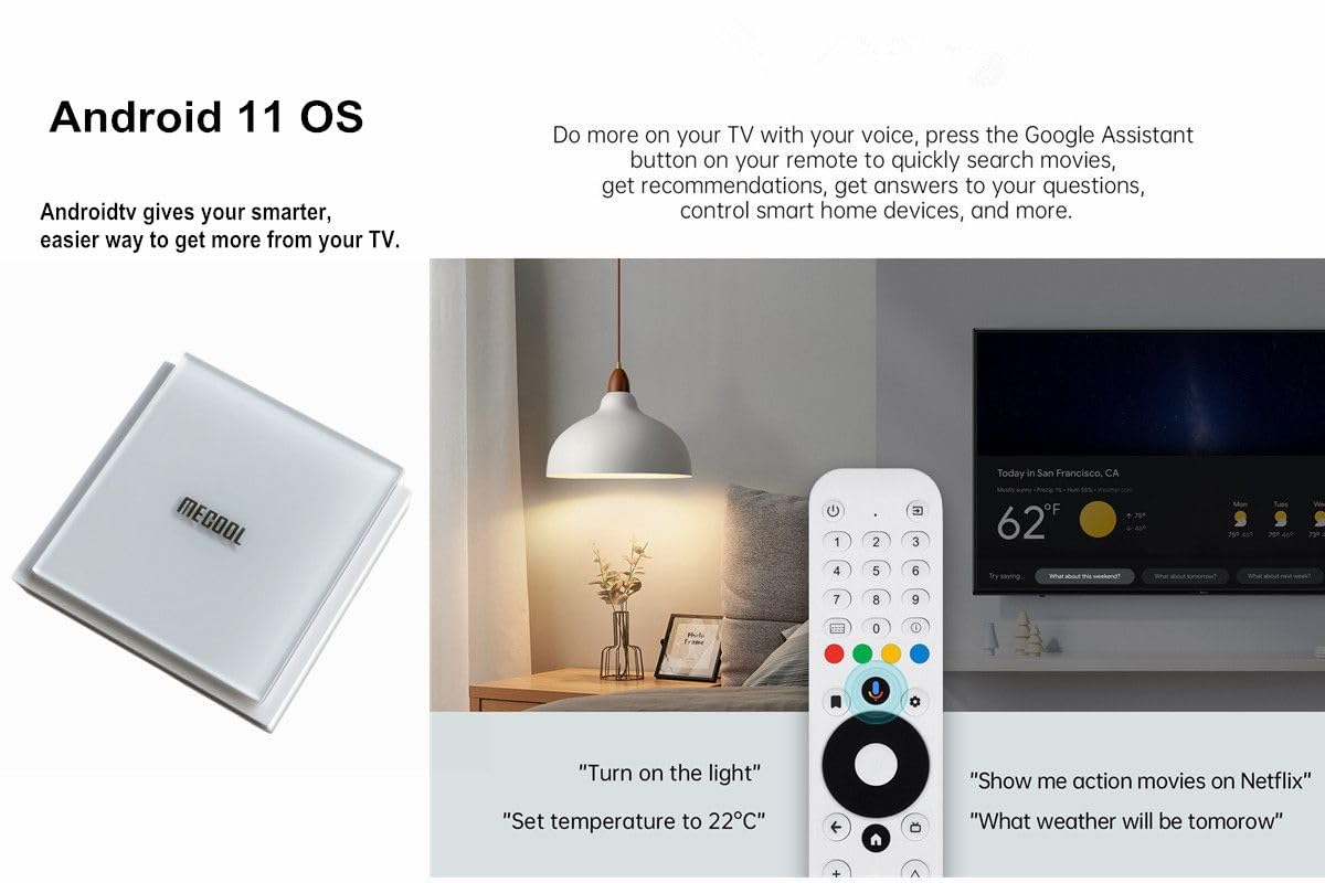KM2 Plus Deluxe ATV Box Android 11 TV Box Amlogic S905X4 4GB DDR4 32GB 2.4G/ 5G WiFi6 1000M-LAN BT5.0 Soporte AV1 VP9 H.265 HEVC 4K HDR Box