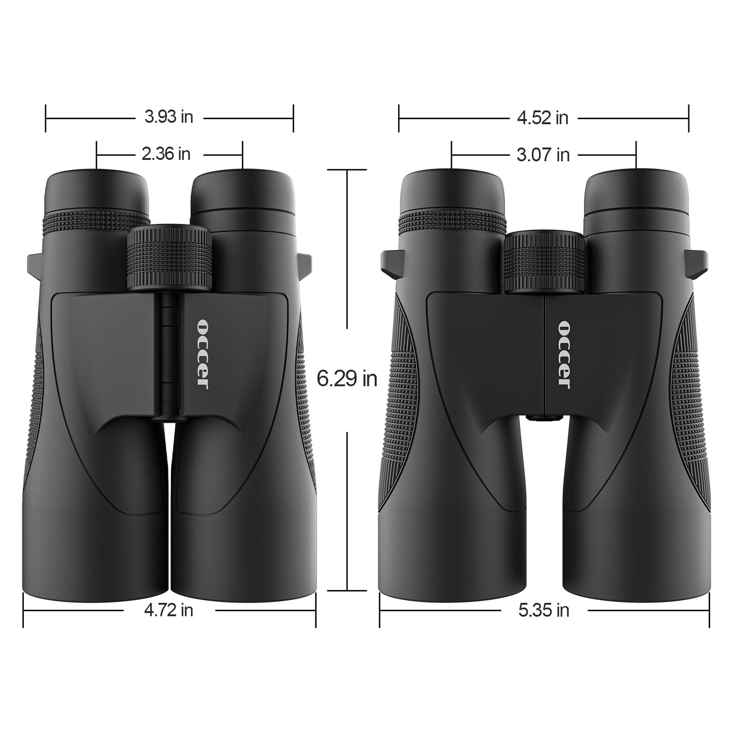 Prismáticos de fútbol de 12 x 50 pulgadas para adultos de alta potencia, binoculares HD para caza con visión clara, prismáticos de fácil enfoque con largo alcance para senderismo, viajes, crucero