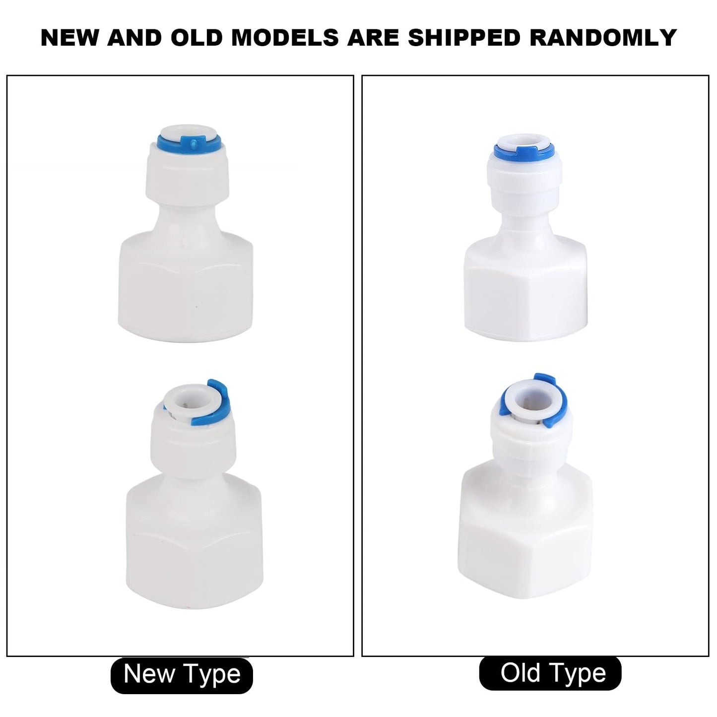 Mumusuki 6pcs 1/4" OD a 1/2" conector rápido hembra para filtro de agua de ósmosis inversa