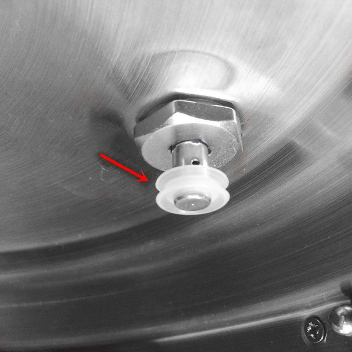 Válvula de Flotador GJS Gourmet con Anillo de Sellado compatible en Rojo para Olla de Presión Eléctrica Mueller 6Q ThermaV Tech ML100A-M01 y GT601-M09