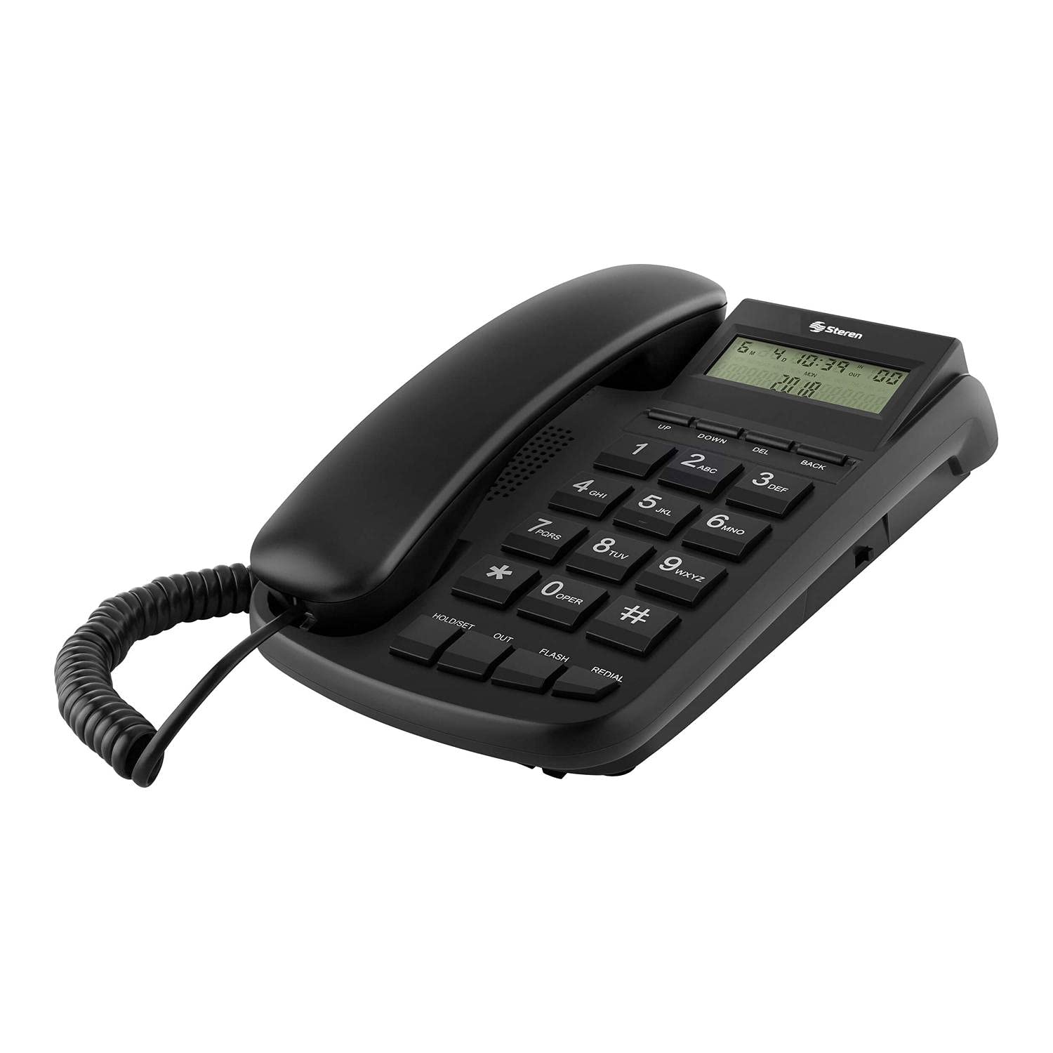 STEREN Teléfono alámbrico con Teclado Grande Tel-225