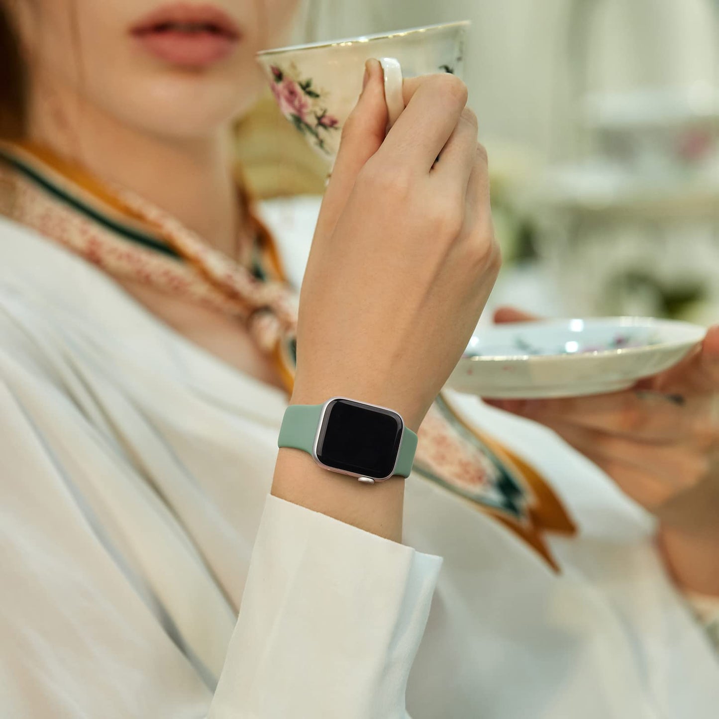 Paquete de Bandas de Silicona Líquida para Apple Watch 42mm Rojas para Mujeres y Hombres