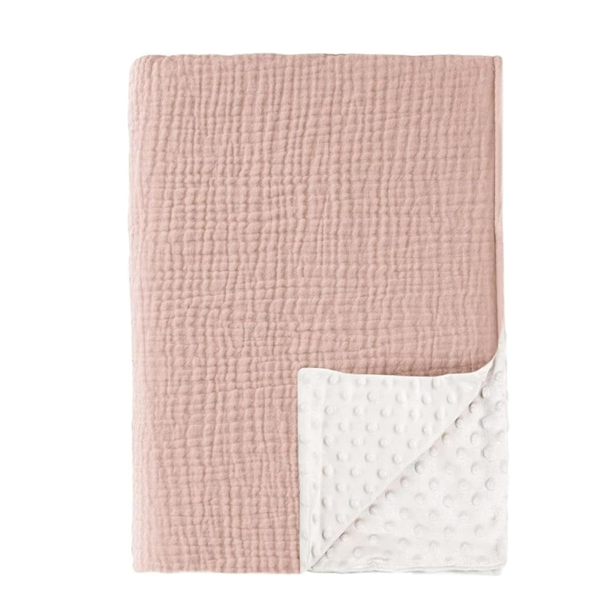 MIAISHUVO Manta de Muselina para Bebé Unisex Suave Manta para Niña y Niño, para Recién Nacidos Tamaño 75x100 cm, Muselinas para Bebé Niña Mantas de Algodón de Gasa (Rosa)