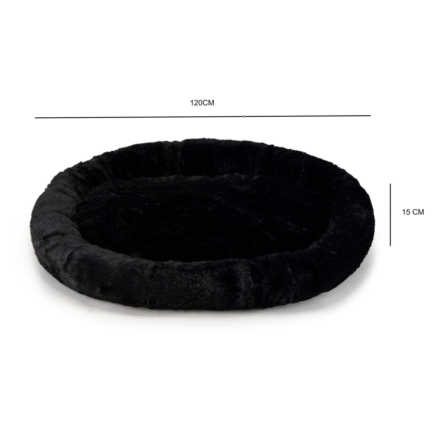 Cama para Perro Hills Negra Tipo Dona Anti Estrés XX-Large