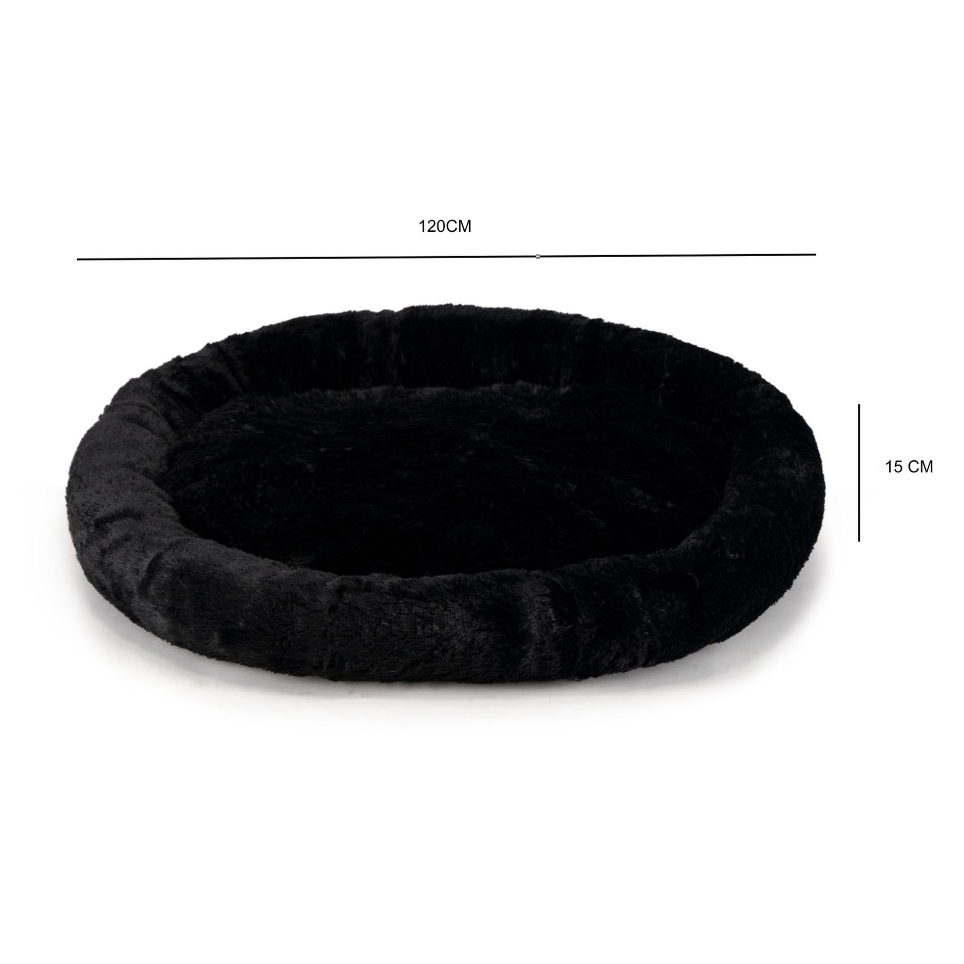 Cama para Perro Hills Negra Tipo Dona Anti Estrés XX-Large