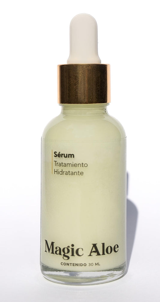 Magic Aloe - Serum Natural 30 ml con Aloe, Vitaminas C y E para Manchas y Arrugas.