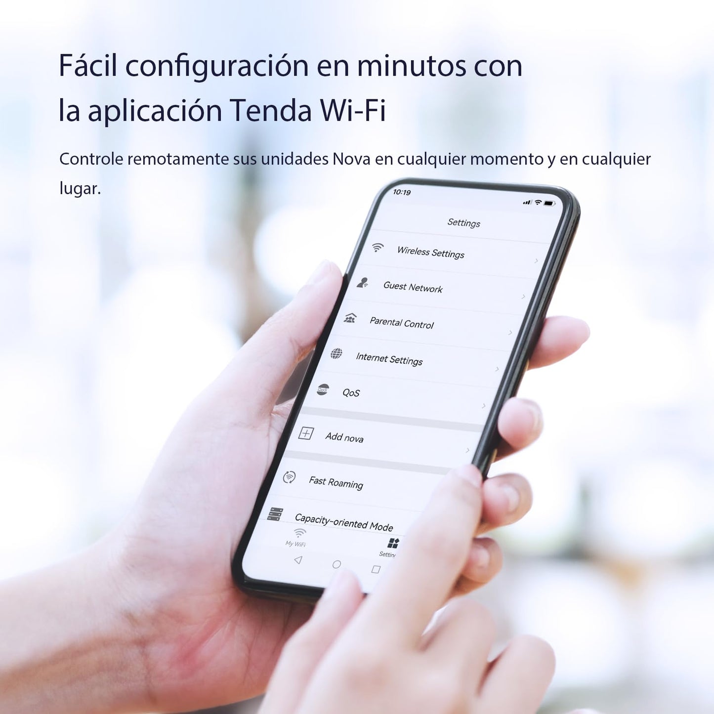 Tenda Nova WiFi Mesh System MW6 - Router WiFi de Malla AC1200, hasta 867 Mbps en 5 GHz, Cubre hasta 350m2, Red de Malla de Doble Banda Gigabit para 90 Dispositivos, Funciona con Alexa, 2-Pack
