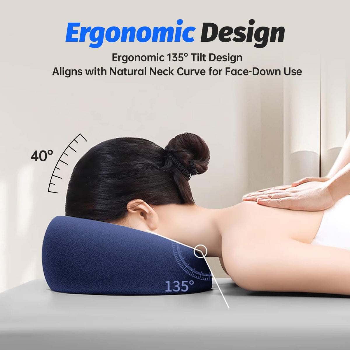 Almohadas Faciales Xiaomubiao Azul para Mesa de Masaje y Cirugía