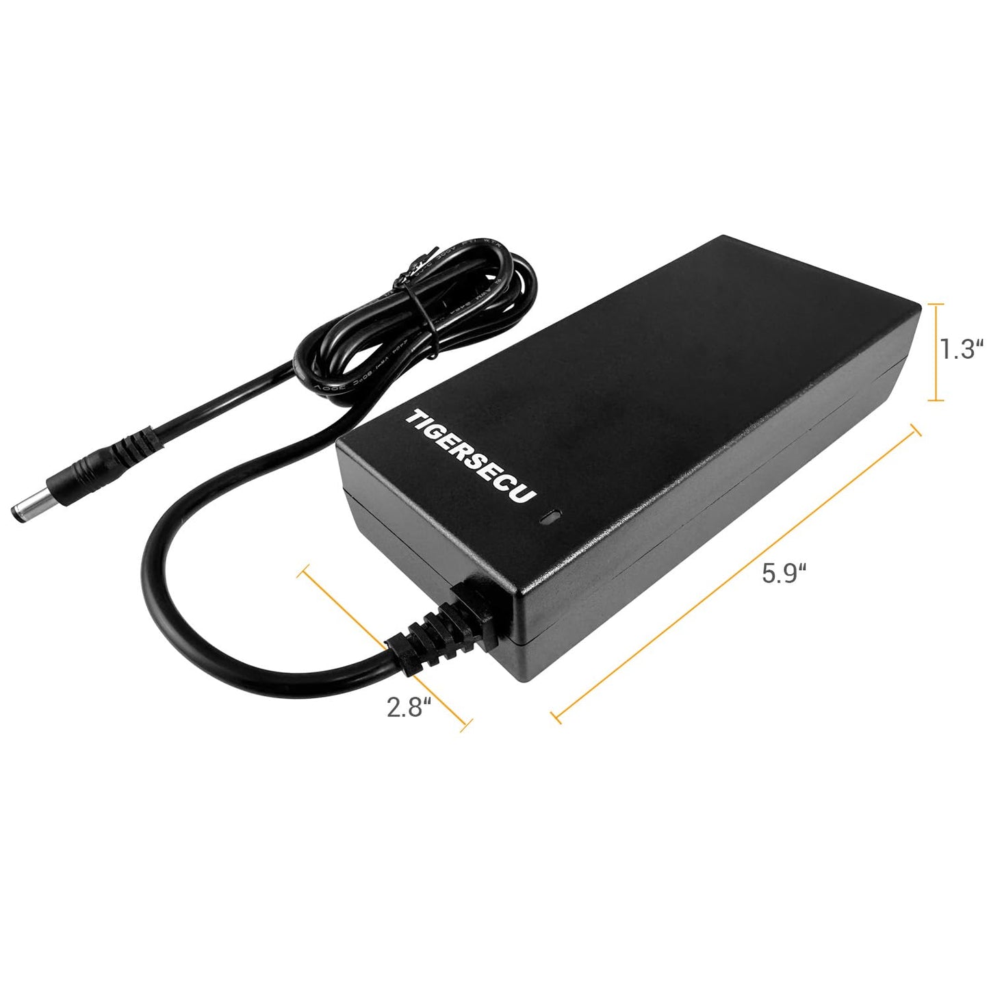 TIGERSECU Adaptador de Corriente para Cámara de Seguridad y DVR con Divisor de Corriente de 9 Vías, Fuente de Alimentación de 12V 8A 100V-240V 2.1x5.5mm, Compatible con DVR y Cámaras IP, BNC y PTZ