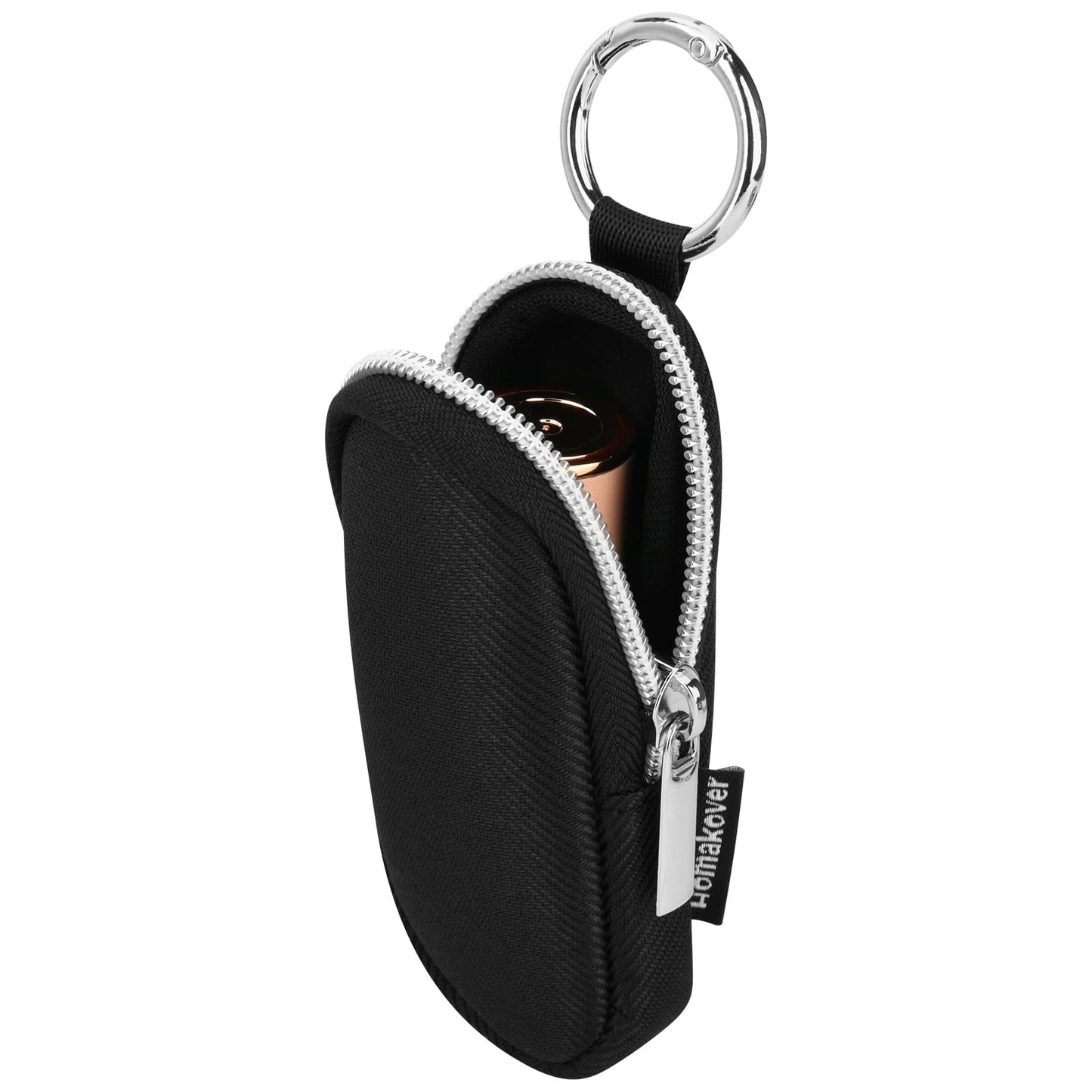 Estuche Organizador Portátil para Bálsamo Labial con Llavero, Bolsa de Almacenamiento para Lápiz Labial de Viaje, Organizador de Cosméticos Pequeño Impermeable, Funda Protectora Anti-Pérdida para