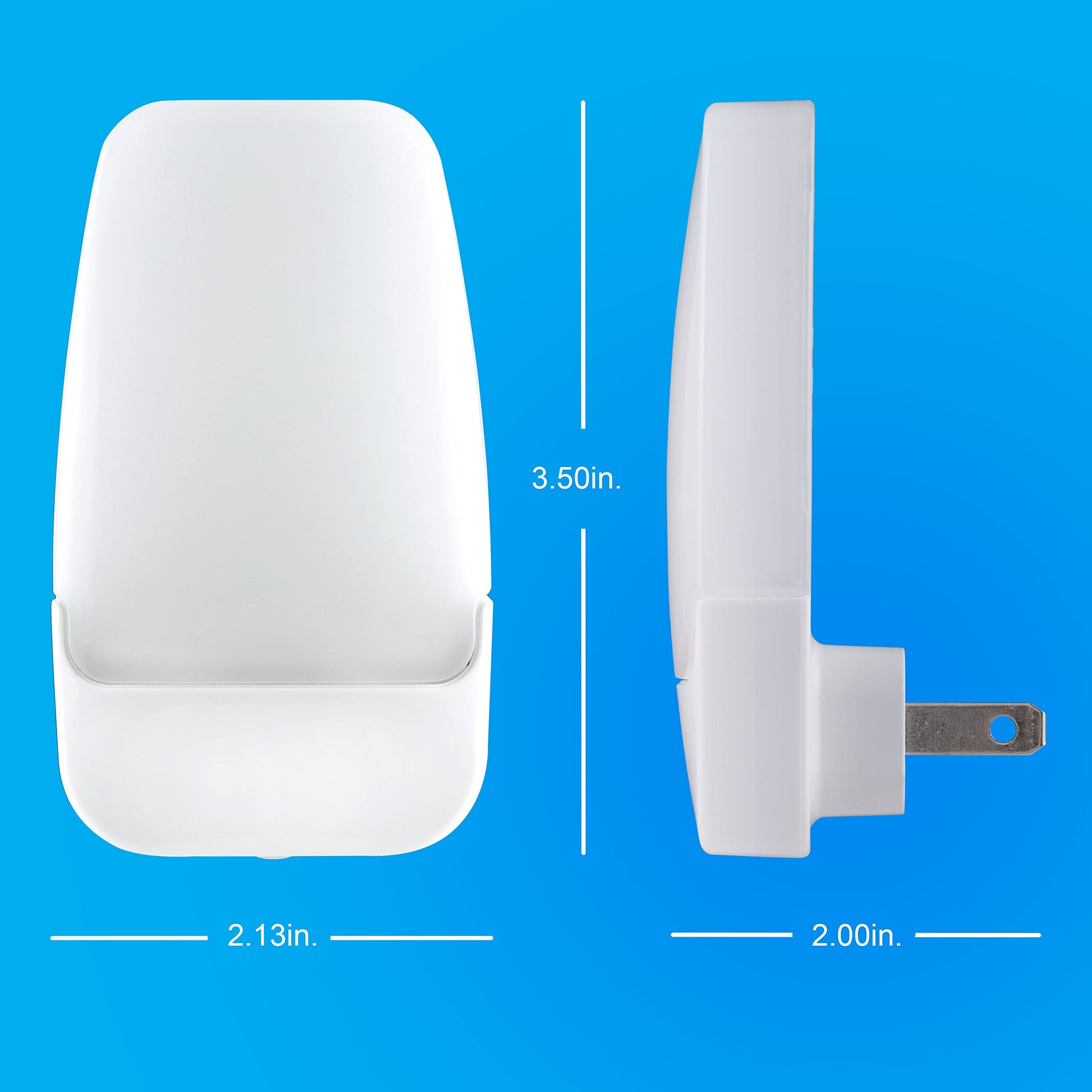 GE Luz De Noche Led Enchufable Sensor De Luz Blanco Frío Certificacion UL De Bajo Consumo Paquete De 2 Ideal Para Dormitorio Baño Guardería Pasillo Cocina Escaleras 55991
