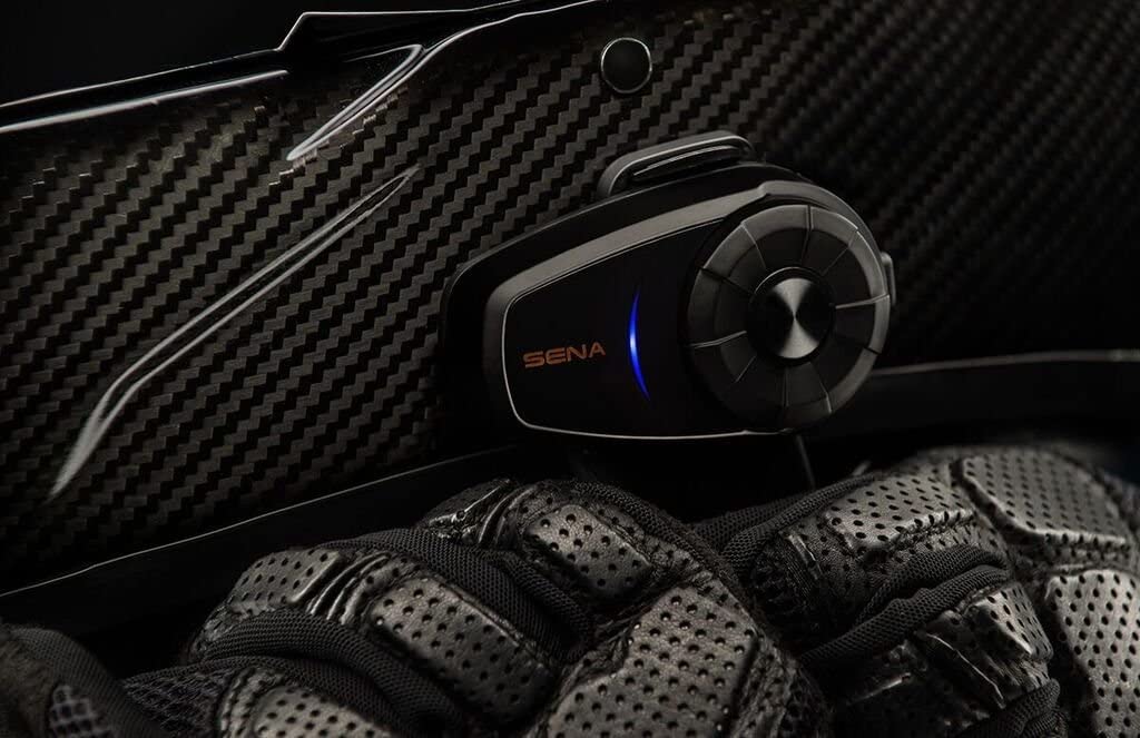 Sena 10S - Sistema de comunicación de Auriculares Bluetooth para Motocicleta, Paquete Dual