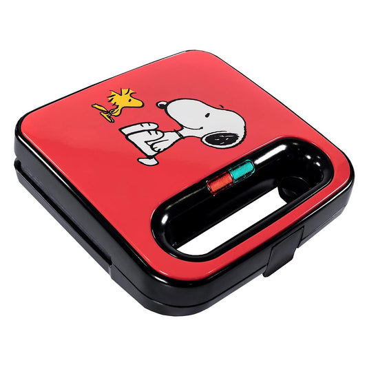 Máquina de Queso a la Parrilla Uncanny Brands Cacahuetes para Hacer Sándwiches Snoopy y Woodstock