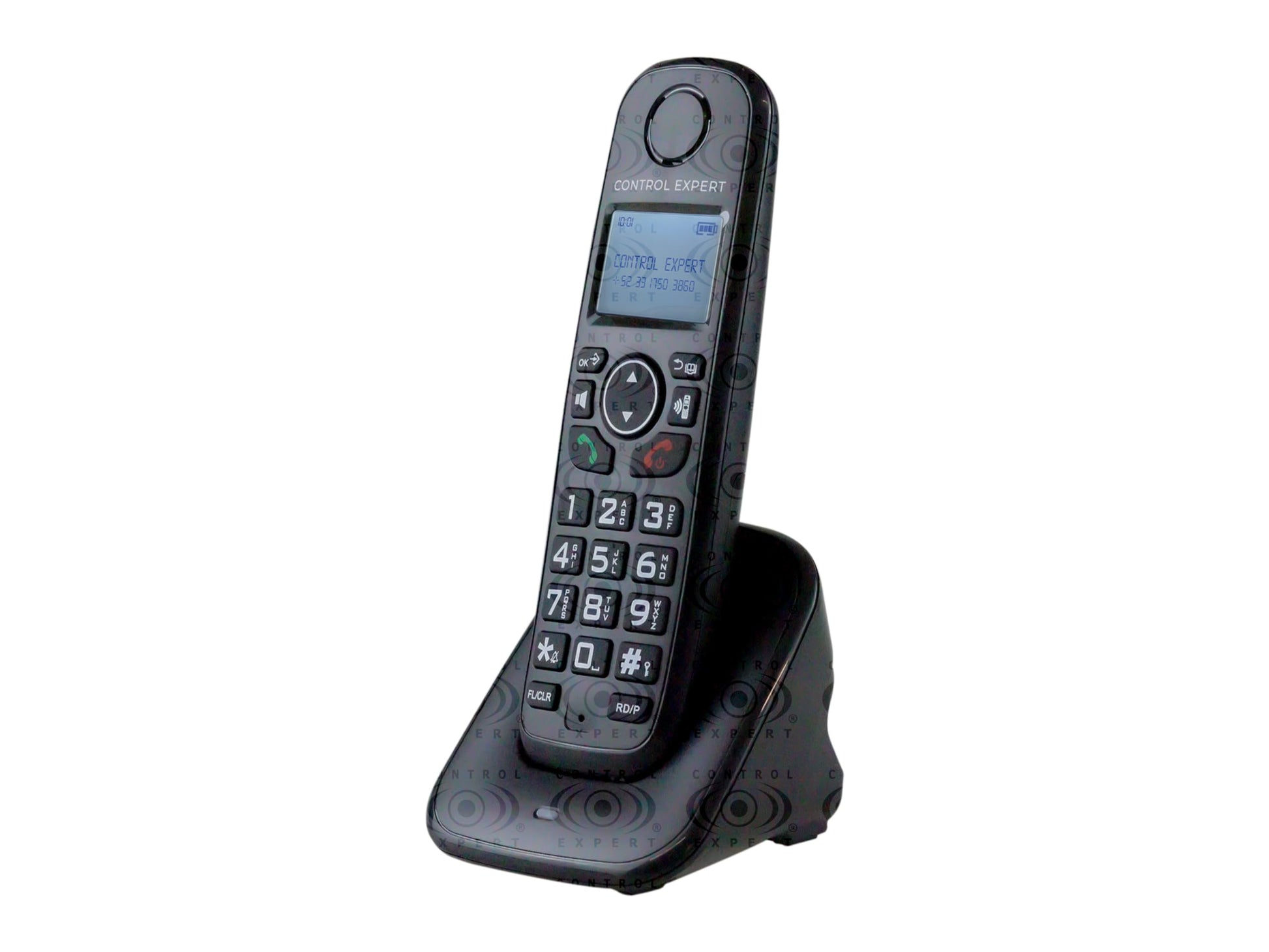 CONTROL EXPERT Teléfono Inalámbrico con Pantalla LCD – Identificador de Llamadas, 16 Idiomas, Marcación Rápida, 50 Contactos, 30 Números Entrantes, 10 Salientes, 10 Tonos y Alarma