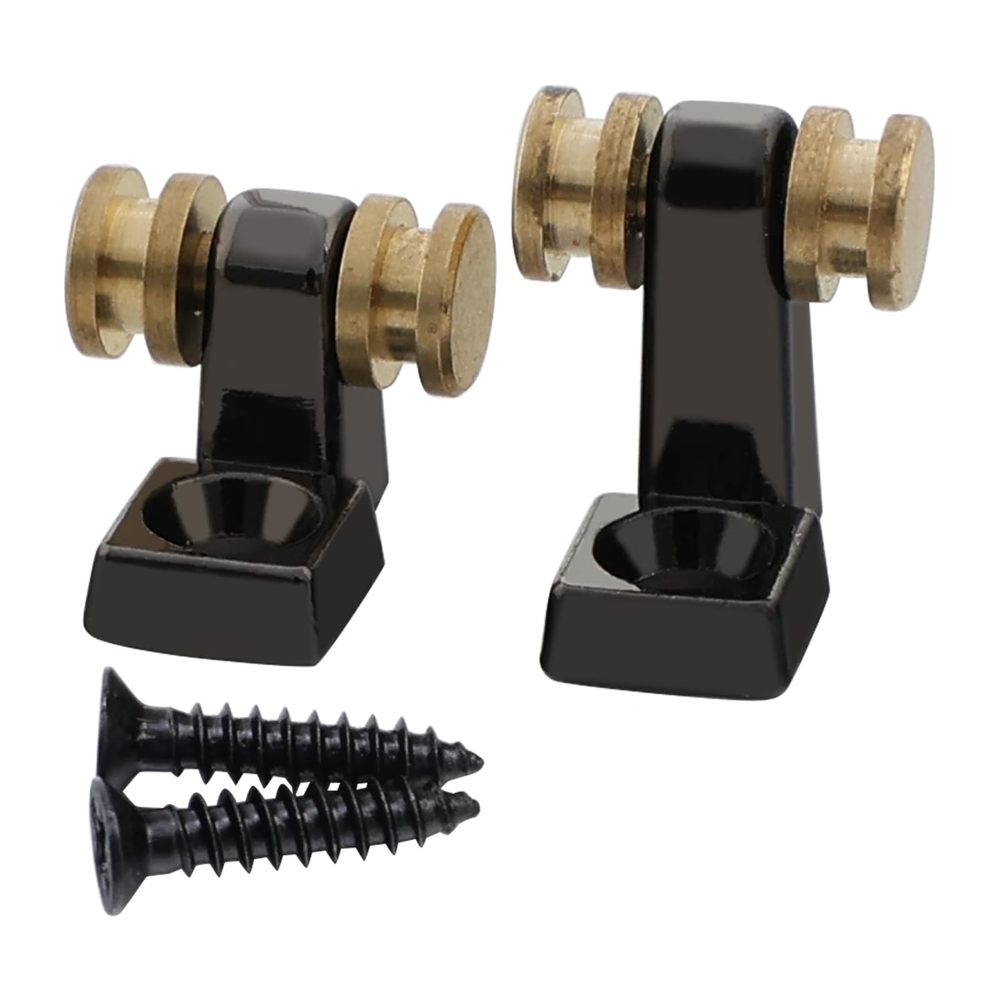 OVSAL Pack of 2 Brass Roller String Retainer for Electric Guitar String Tree String Guide Roller String Trees for Tele Telecaster Start Electric Guitar String Parts Replacement Black
