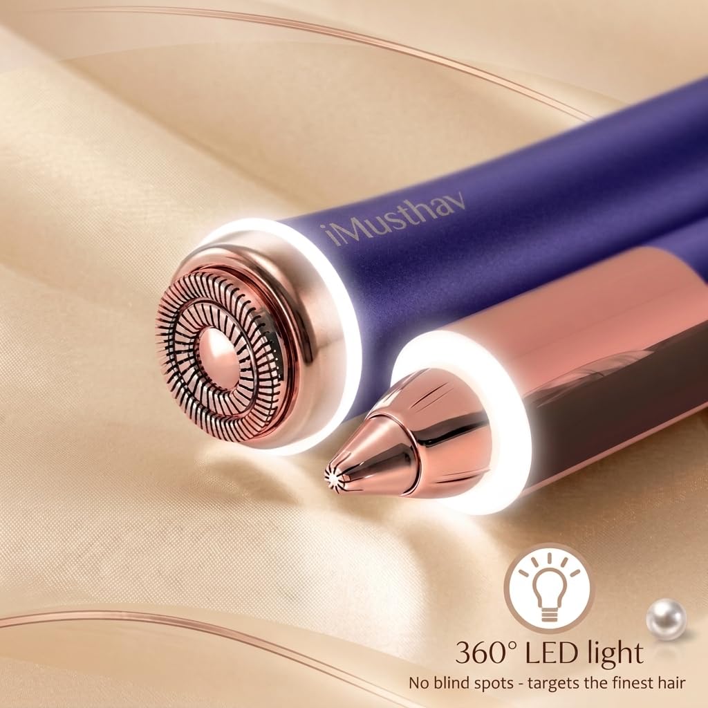 Depiladora Eléctrica Indolora para Mujer, Elimina Vello de Cejas y Facial