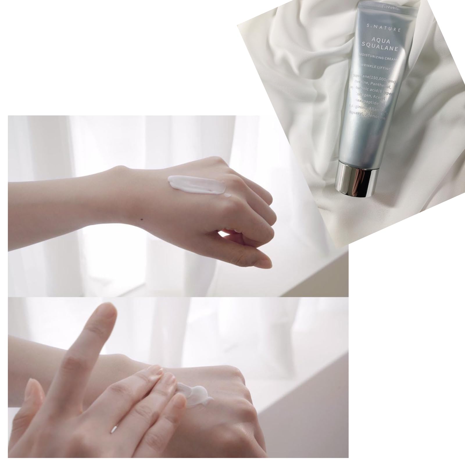 PRIMING WATER- Crema hidratante para todo tipo de piel, para hidratar y calmar, para S.Nature Aqua Squalane Moisturizing C