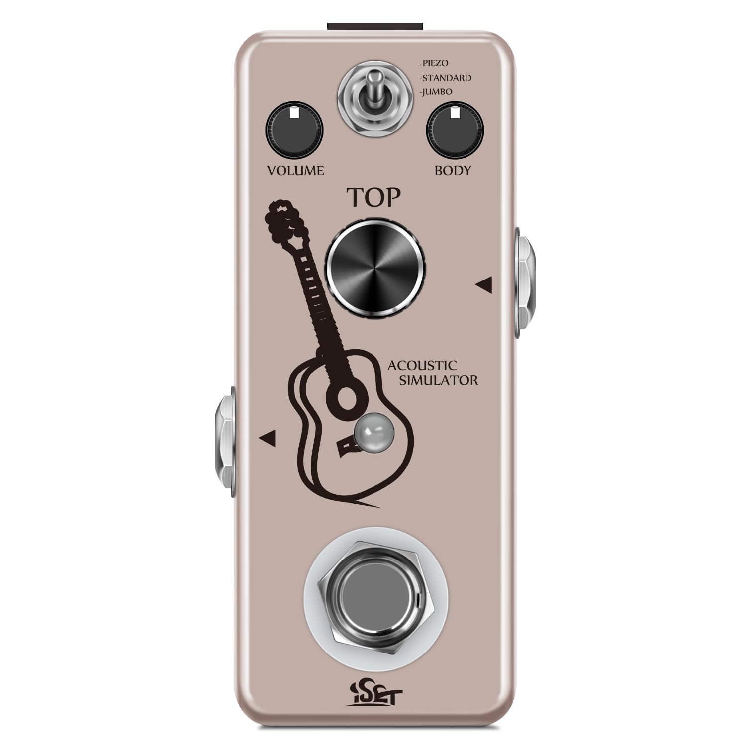 ISET Pedal de guitarra de escenario AC Pedal acústico para guitarra eléctrica BASS True Bypass