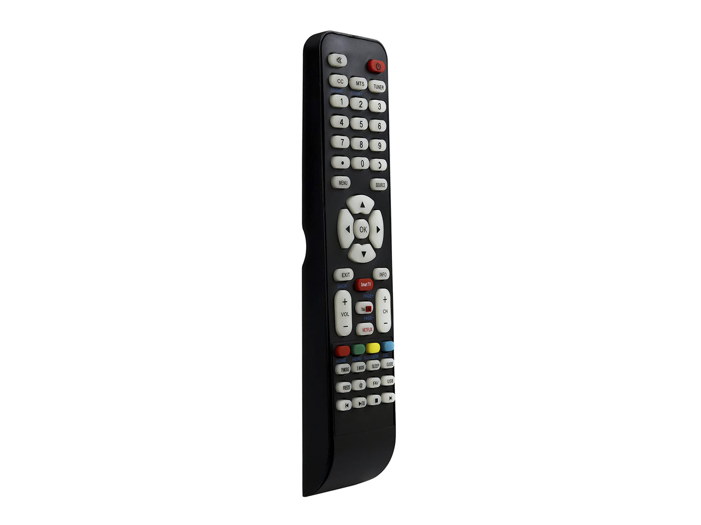 Control Remoto Atvio Pantalla Smart-TV Netflix Youtube, modelo:Atv32sm Atv43sm, control directo, no es necesario programar, comprar únicamente si tu modelo es igual al que se muestra en la imagen Letras Azules 4K
