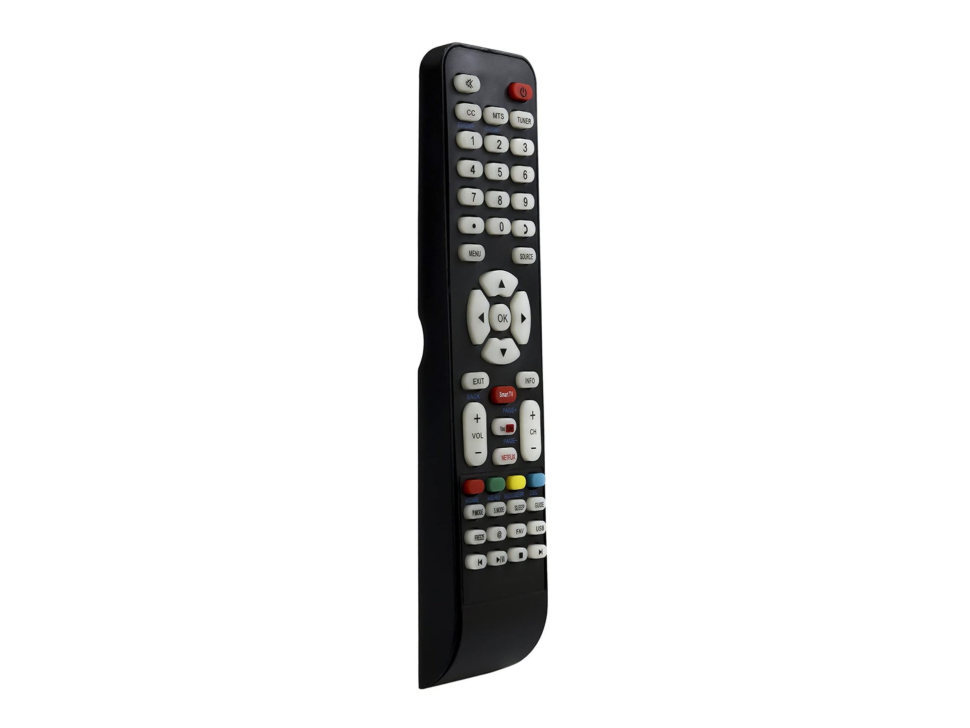 Control Remoto Atvio Pantalla Smart-TV Netflix Youtube, modelo:Atv32sm Atv43sm, control directo, no es necesario programar, comprar únicamente si tu modelo es igual al que se muestra en la imagen Letras Azules 4K